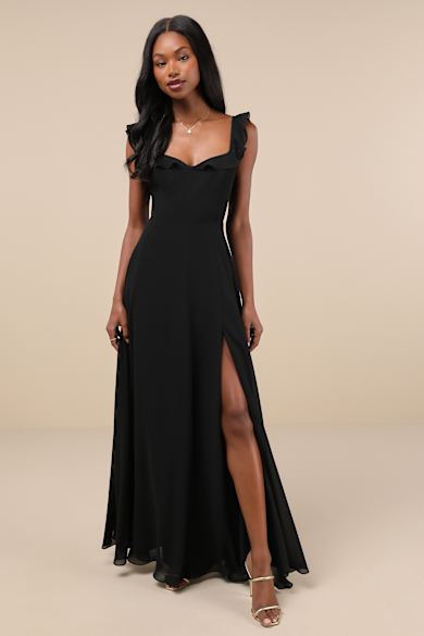 Black Wedding Guest Dresses