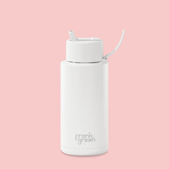 frank green 34oz Reusable Bottle with Flip Straw Lid - Cloud
