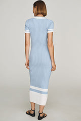 Slim Sweater Midi Dress by En Saison in Blue, Size: Medium at Anthropologie