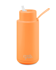 Frank Green Ceramic Reusable Bottle 1L / 34oz (Neon Orange)