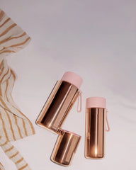 20oz Ceramic Reusable Bottle - Rose Gold Chrome