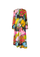 DRAPED ASYMMETRIC MIDI DRESS - Liquid Floral-Dress-Stine Goya-Butler Loftet