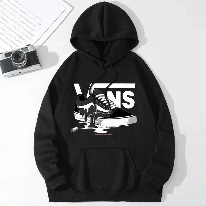 2025 New Hip Hop Clothes Print Hoodie Men Long Sleeve Fleece Sweatshirt Vintage Rock Band Streetwear
