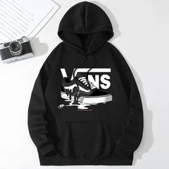 2025 New Hip Hop Clothes Print Hoodie Men Long Sleeve Fleece Sweatshirt Vintage Rock Band Streetwear