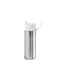 Frank Green 595ml Ceramic Reusable Bottle (Chrome Silver/Cloud)
