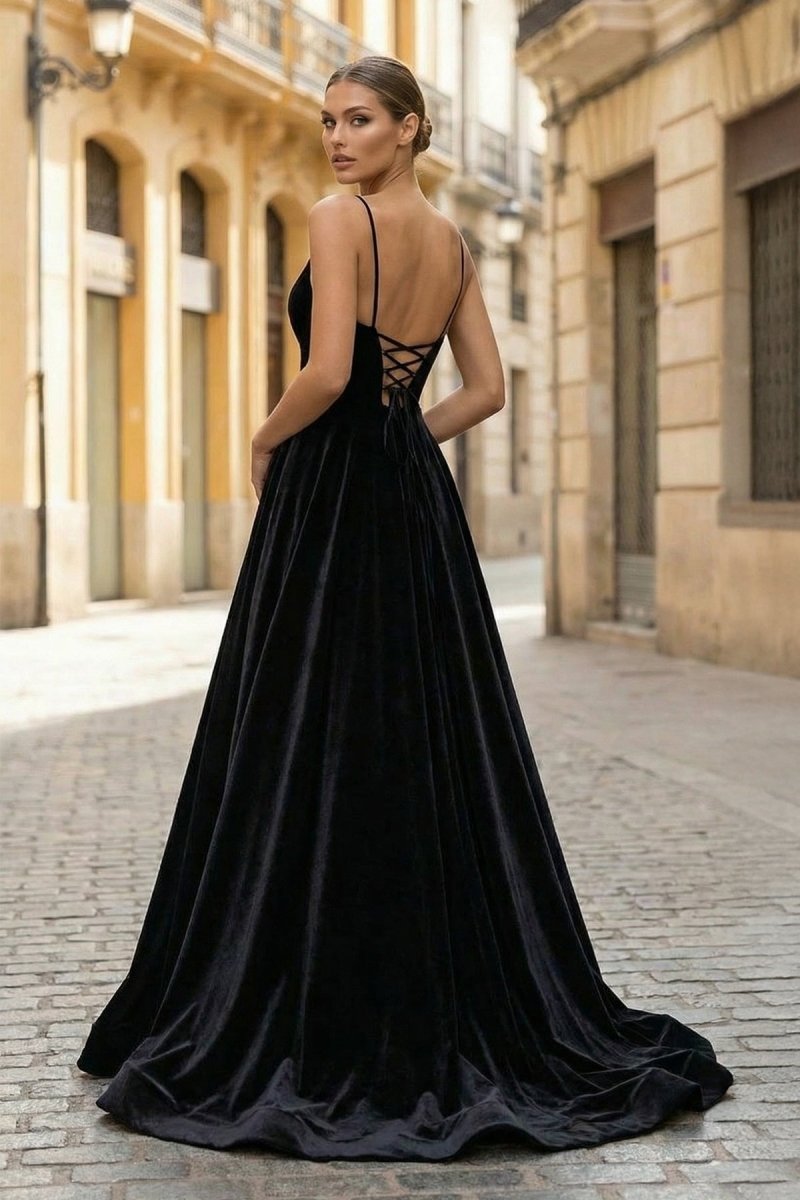 black special occasion dresses KissProm Simple Velvet Long Prom Dress, Black Evening Dress, Black / 00 MIDI COLLECTION Keep inside a breathable SHEIN Burgundy Plus Size Boyut:42 –