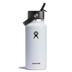 32oz Wide Mouth with Straw Lid White