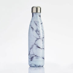 White Marble Water Bottle