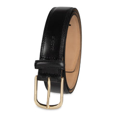 Leather Classic Stitch 35mm Dress Belt -  color_black#color_black