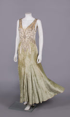 VELVET BEADED EVENING DRESS, c. 1930 sold at auction on 28th June