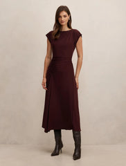 Marissa Jersey T-Shirt Midi Dress Midnight Plum