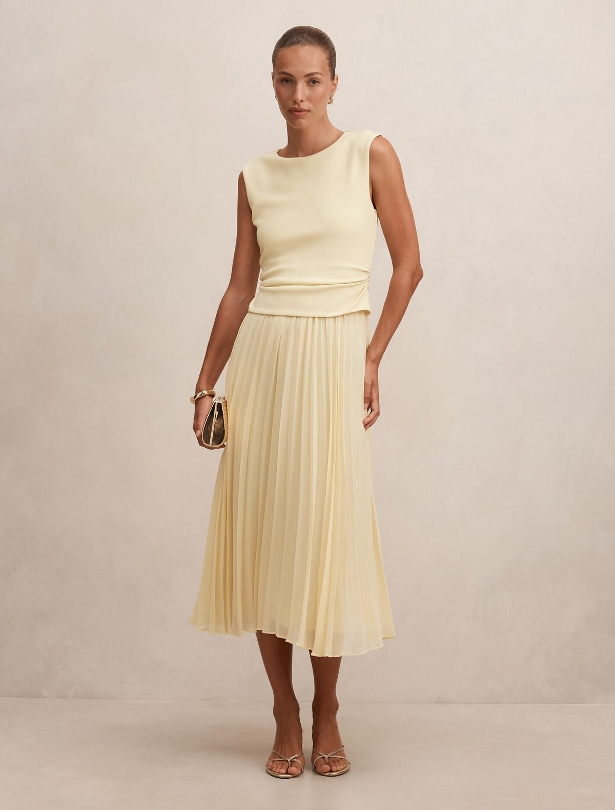 Emilia 2 in 1 Pleated Midi Dress