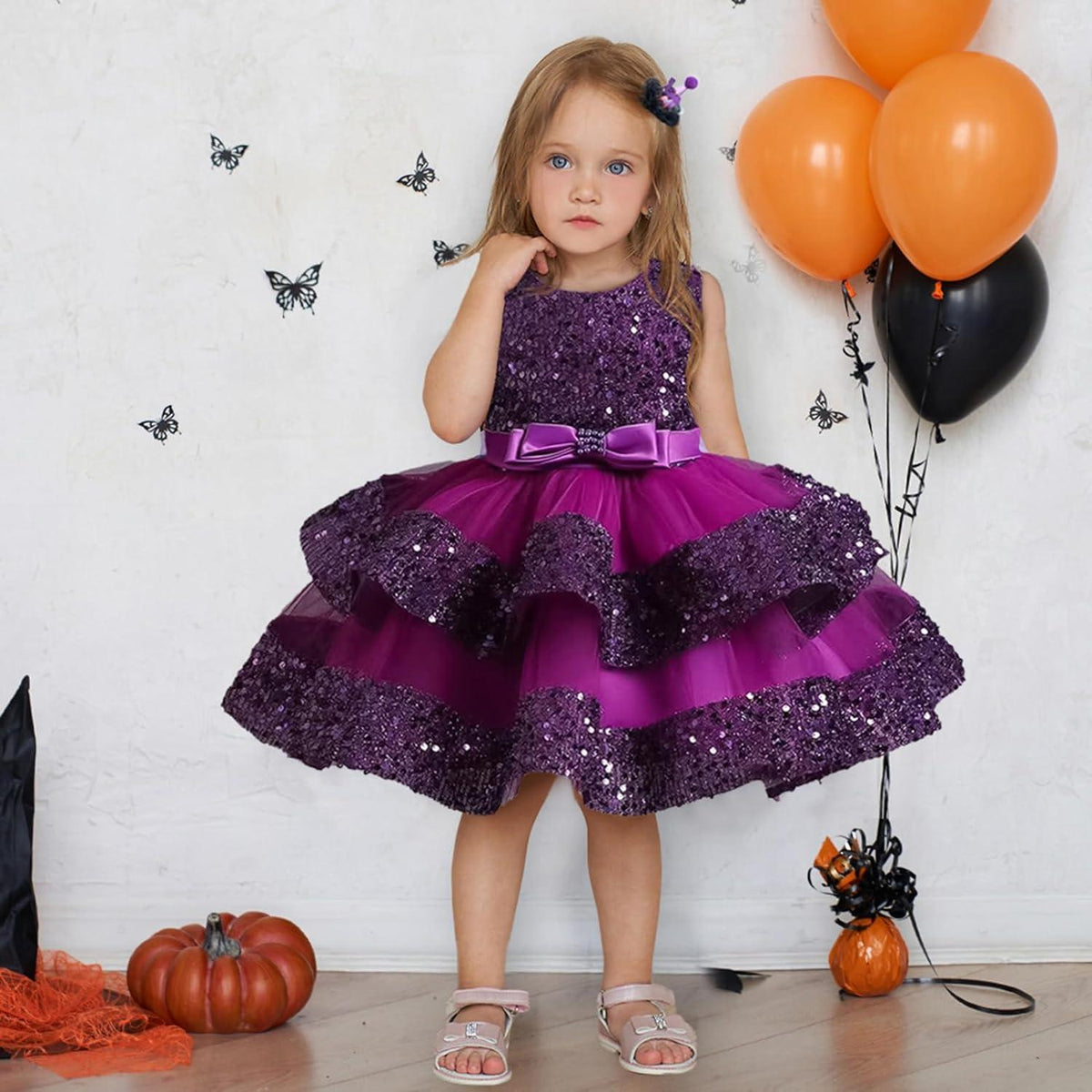 Miipat Baby Girl Tulle Sequin Princess Dress