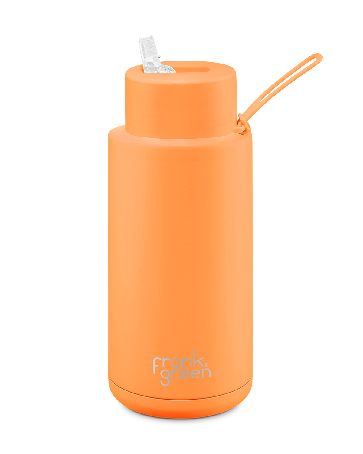 Frank Green Ceramic Reusable Bottle 1L / 34oz (Neon Orange)