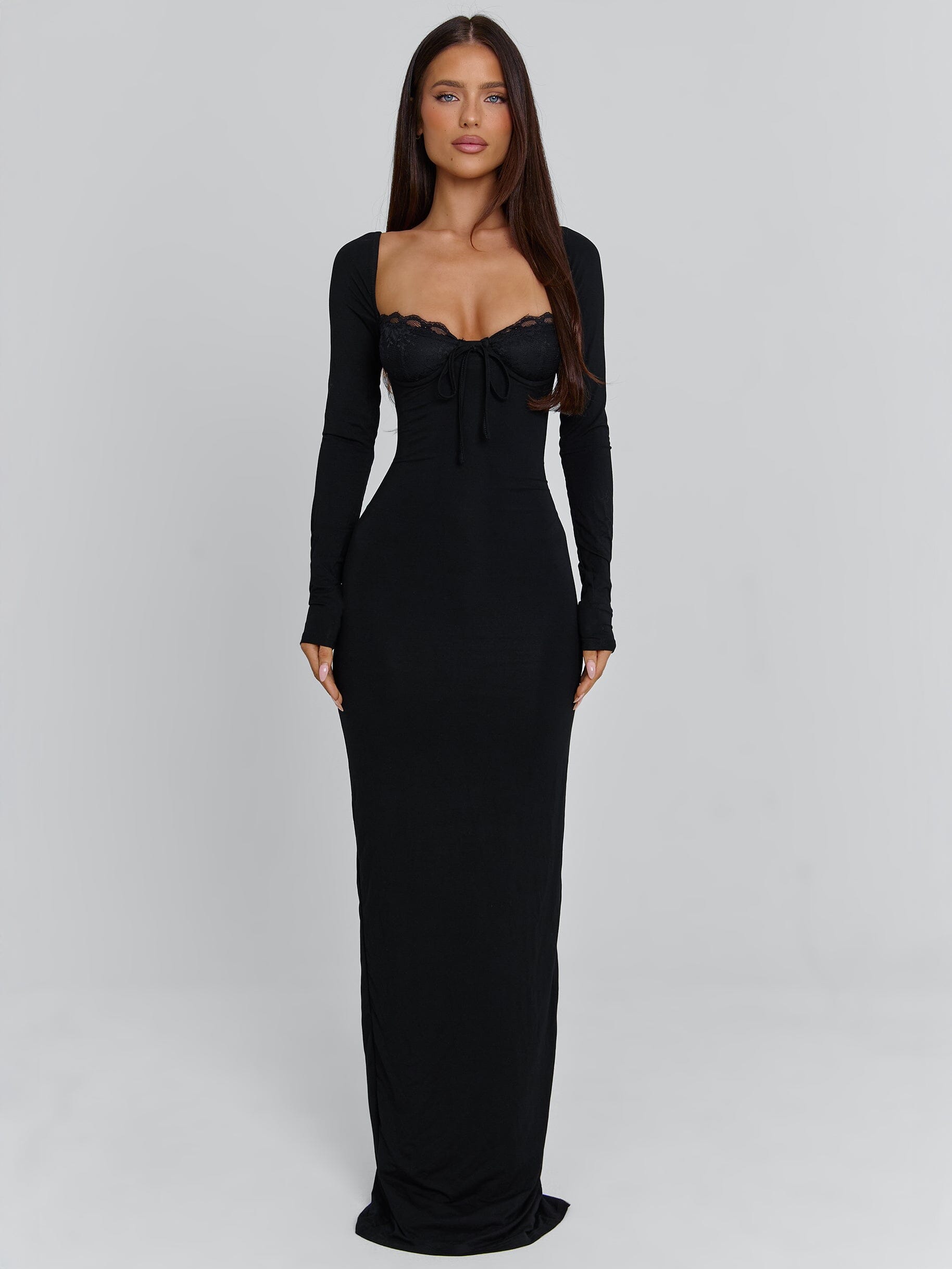 DIONNE LONG SLEEVE MAXI DRESS BLACK Maxi Dress