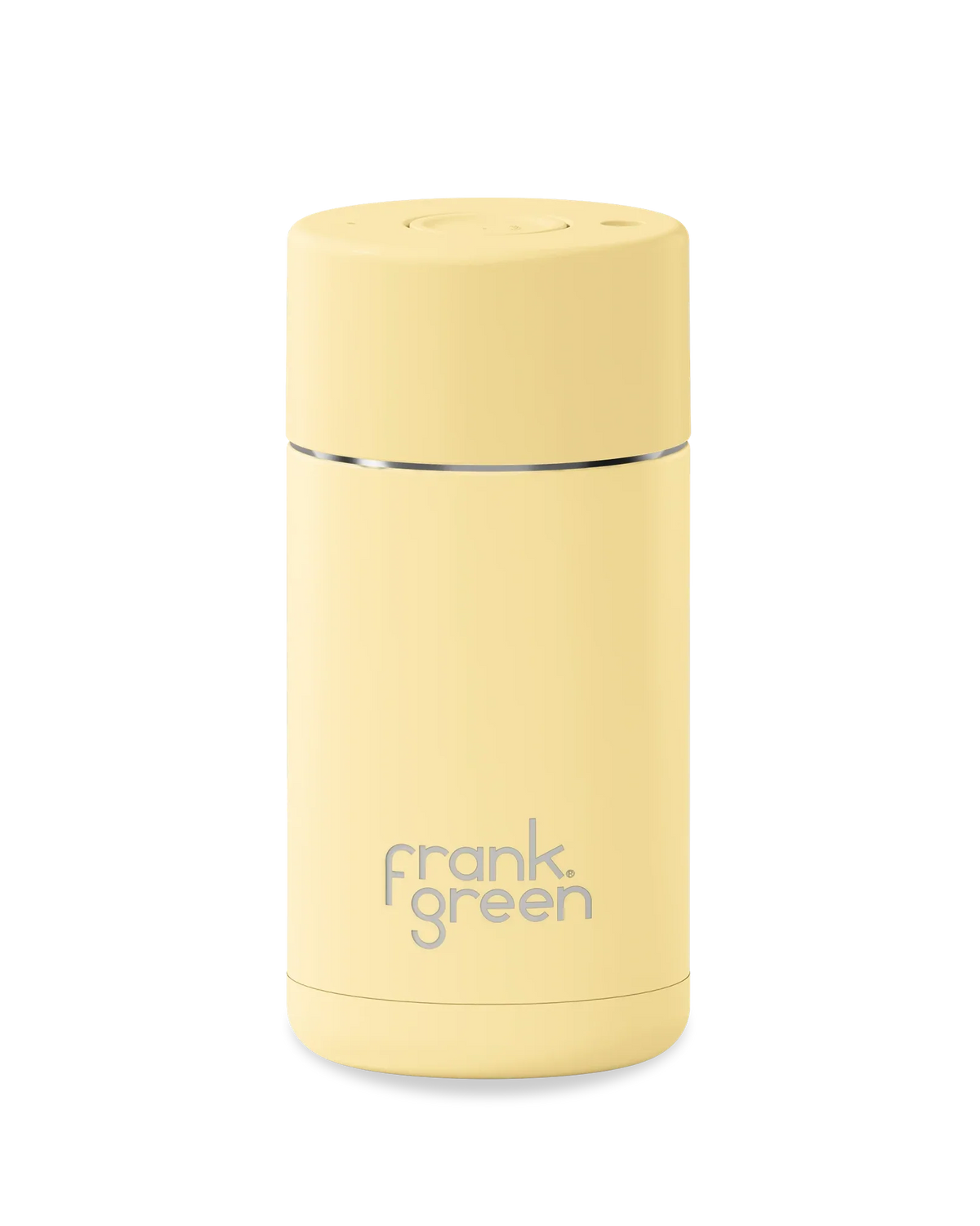 Frank Green Ceramic Reusable Cup 355ml - Buttermilk Push Button Lid