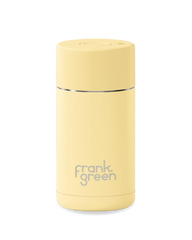 Frank Green Ceramic Reusable Cup 355ml - Buttermilk Push Button Lid