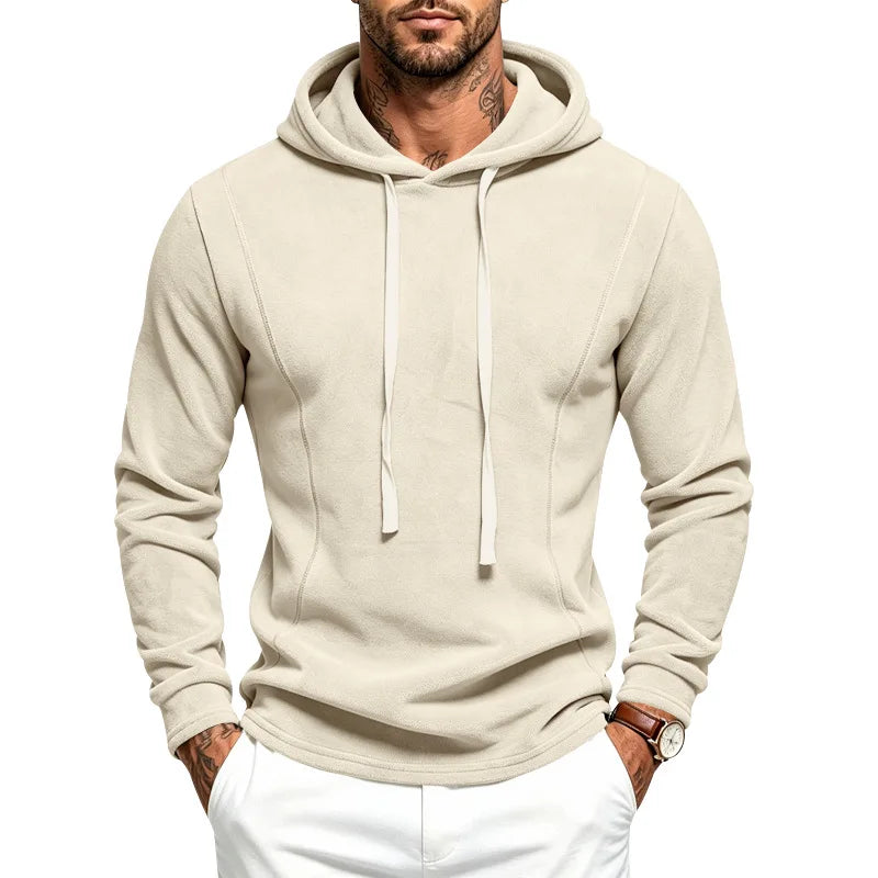 Men 2026 Autumn Winter Polar Fleece Hoodie Pullover Long Sleeve Men's Hoodies and Sweatshirts Casual Daily Warm Streetwear Tops