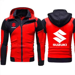 Suzuki men's hoodie, motorcycle hoodie, couple's vacation two outdoor sports, casual and fashionable warm zipper hoodie