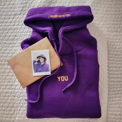 Explosio Original Hoodie Printed Seven With You 13 You Never Walk Alone Digital File Jimin Merch For Fans Card Purple Sweatshirt