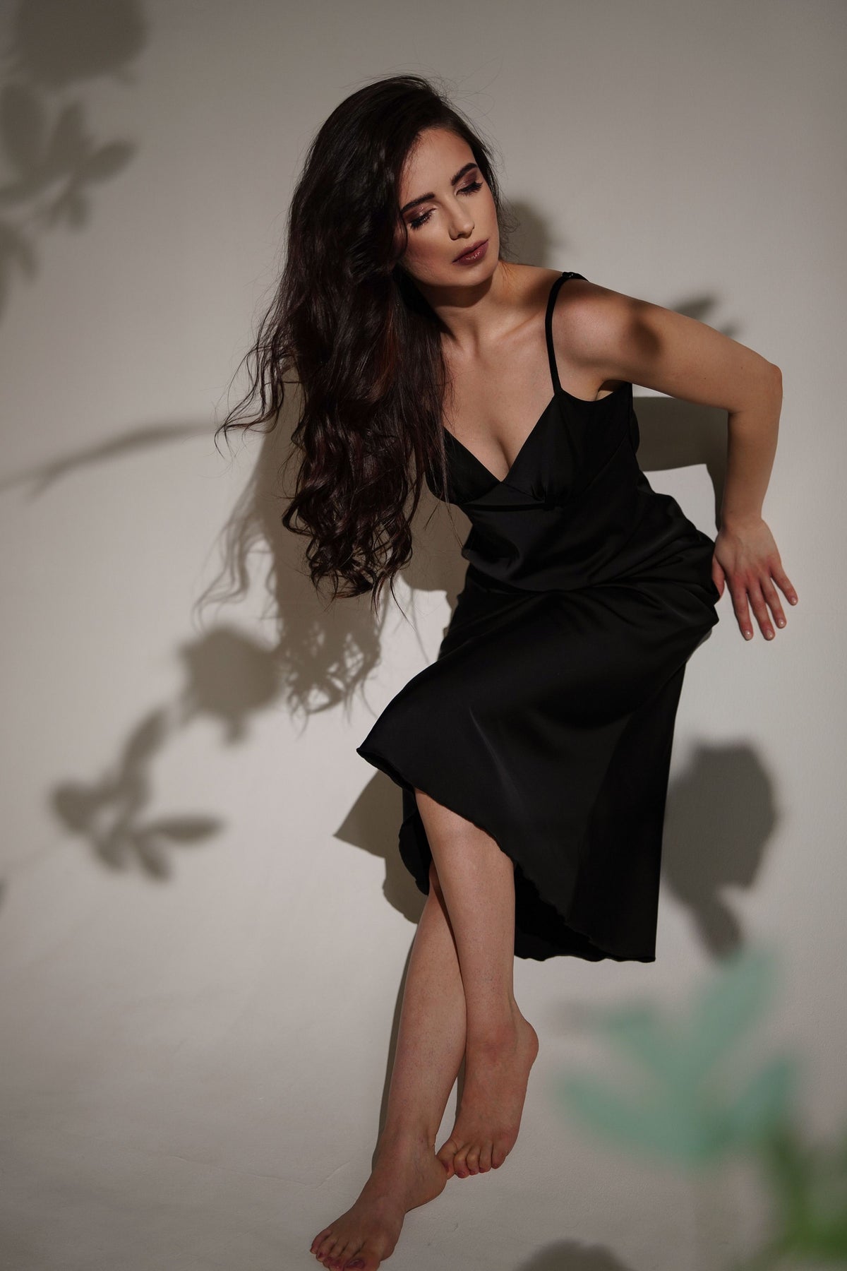 Brunette Woman in Black Dress · Free Stock Photo