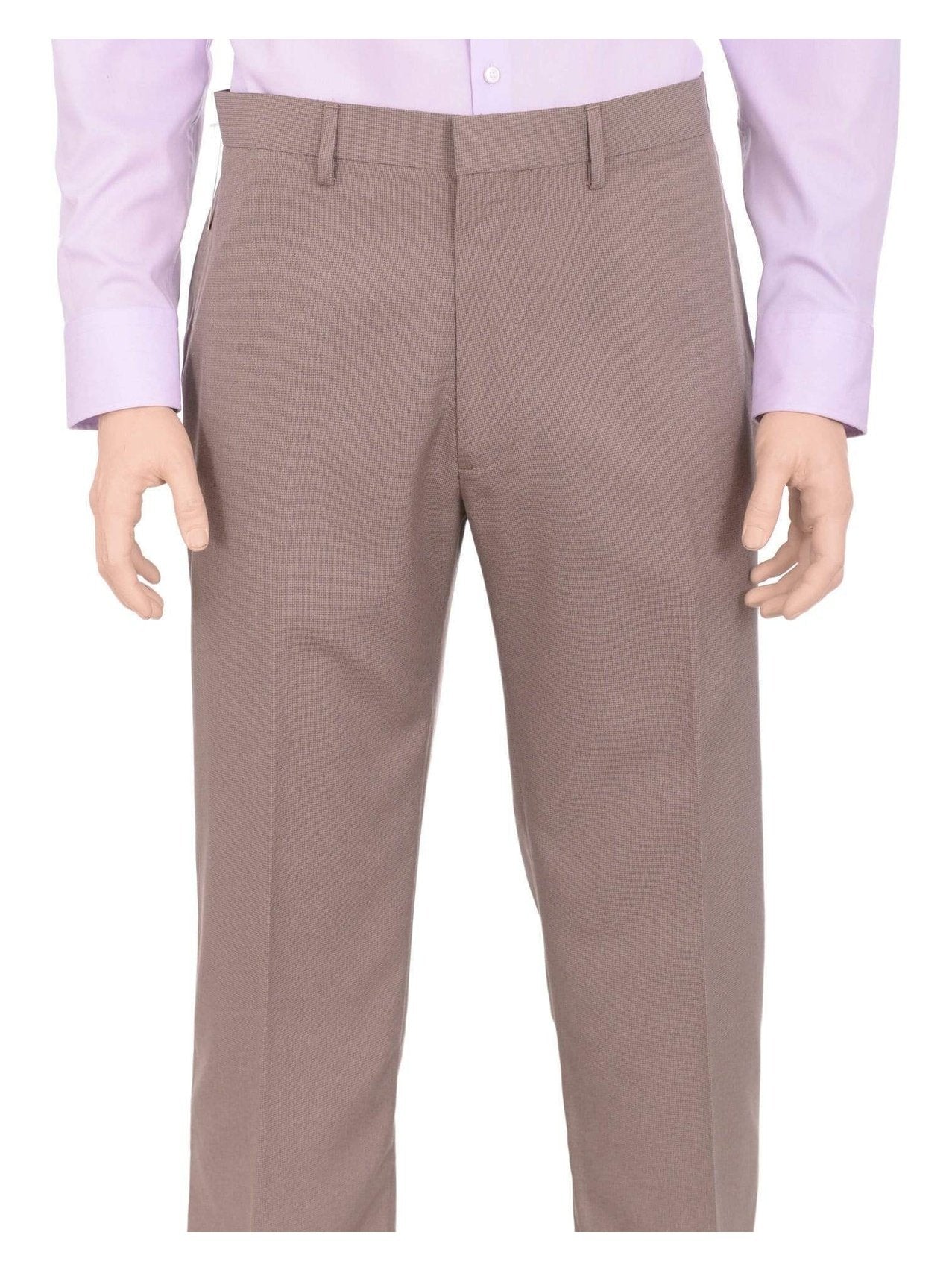 Haggar Sale Pants 40X30 Haggar Regular Fit Taupe Textured Flat Front Comfort Waist Dress Pants