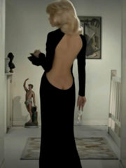 I'm looking for an open back black dress. Here is an example: : r/fashion