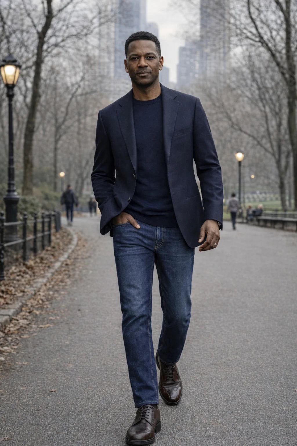 Black Pants Mens Dark Blue Shirt Outfit Black Pants Dark Blue Shirt Outfit Men Men's Fashion