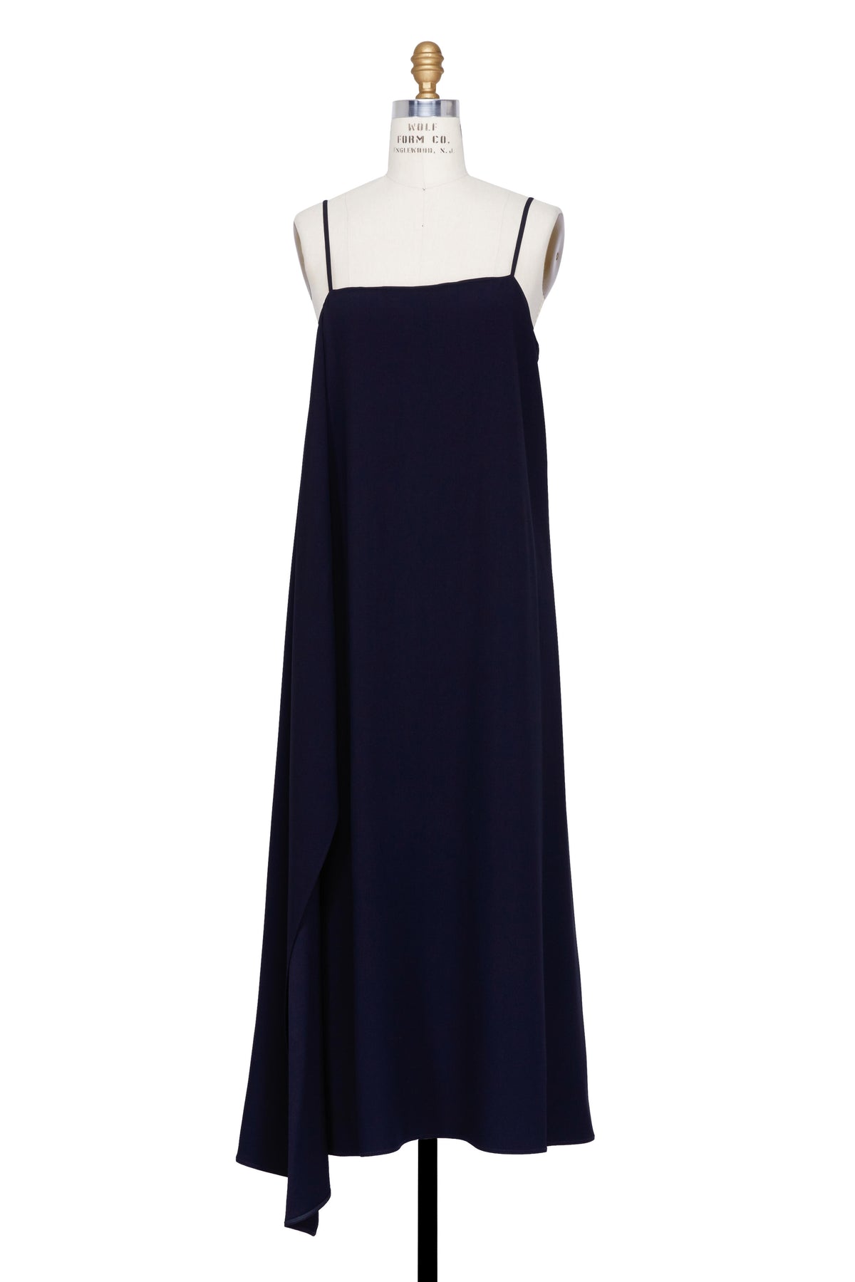 Helmut Lang - Navy Side Drape Slip Dress