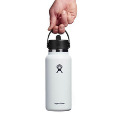 32oz Wide Mouth with Straw Lid White
